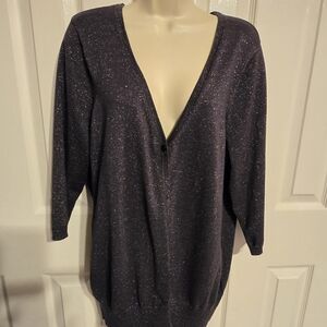 2019 Maurices Purple Glitter Cardigan
